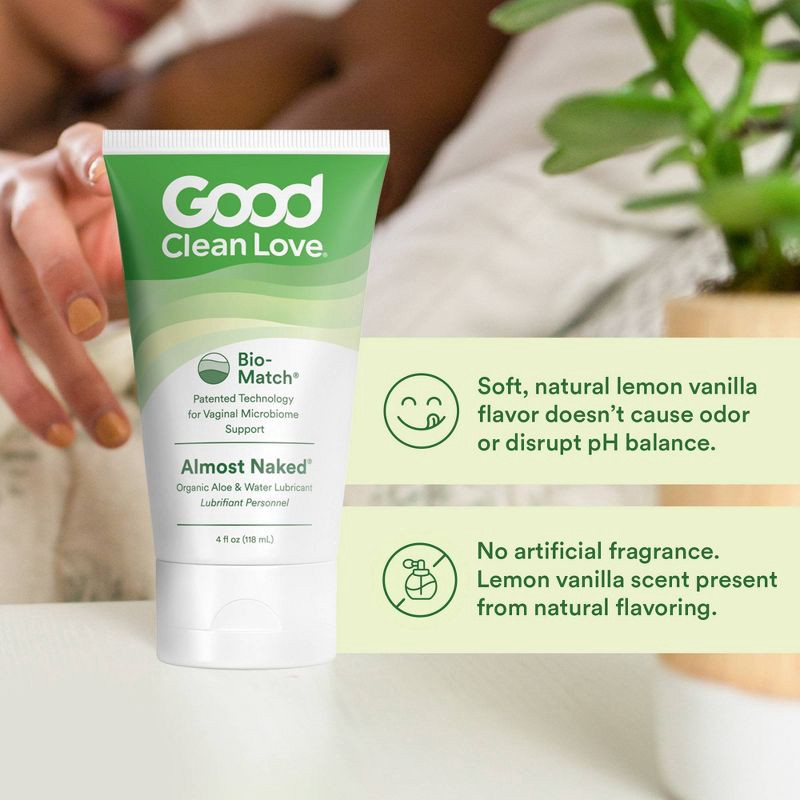 slide 7 of 8, Good Clean Love 95% Organic Almost Naked Personal Lube - 4 fl oz, 4 fl oz
