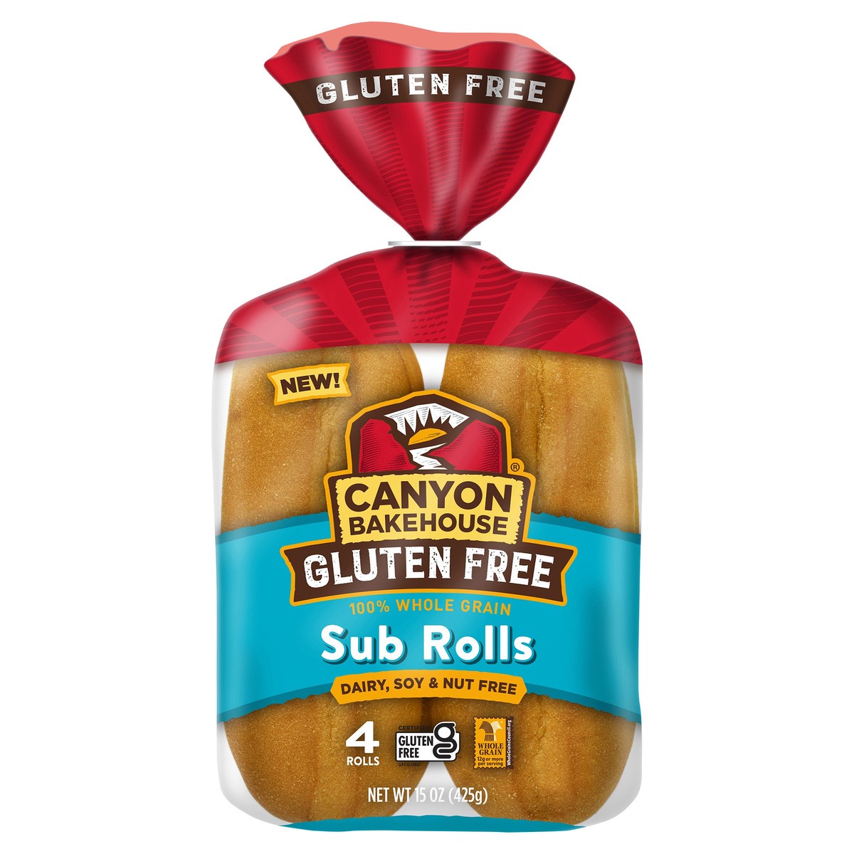 slide 1 of 8, Canyon Bakehouse Gluten Free Sub Rolls, 15 oz