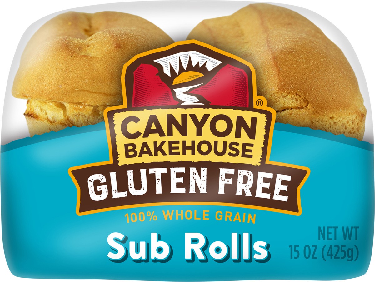 slide 8 of 8, Canyon Bakehouse Gluten Free Sub Rolls, 15 oz