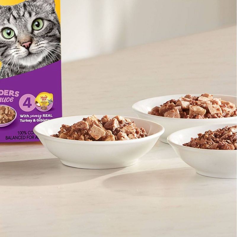 slide 4 of 6, Meow Mix Tender Favorites with Liver, Turkey, Chicken & Beef Flavors Wet Cat Food - 2.75oz/24ct Variety Pack, 2.75 oz, 24 ct