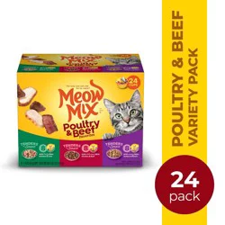 Meow Mix Tender Favorites with Liver, Turkey, Chicken & Beef Flavors Wet Cat Food - 2.75oz/24ct Variety Pack