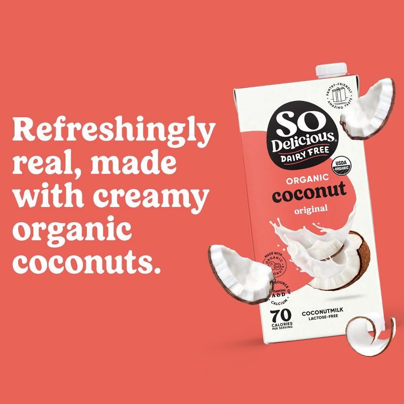 slide 3 of 10, So Delicious Dairy Free UHT Original Coconut Milk Shelf Stable - 1qt, 1 qt