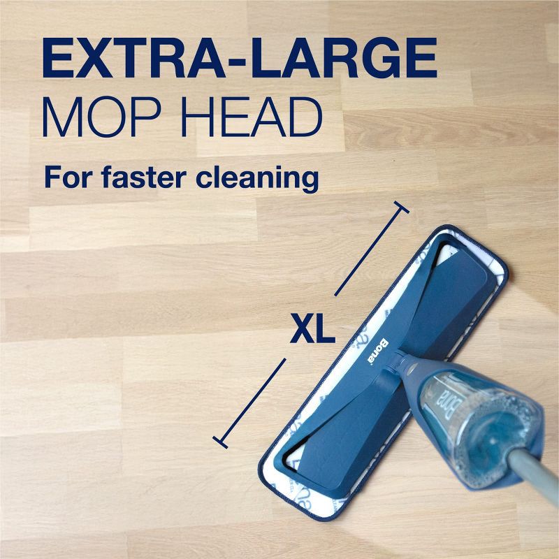 slide 6 of 13, Bona Wood Floor Mop Starter Kit - 1 Spray Mop, 1 Reusable Microfiber Mopping Pad, 1 Refillable Wood Floor Cleaner Liquid, 1 ct