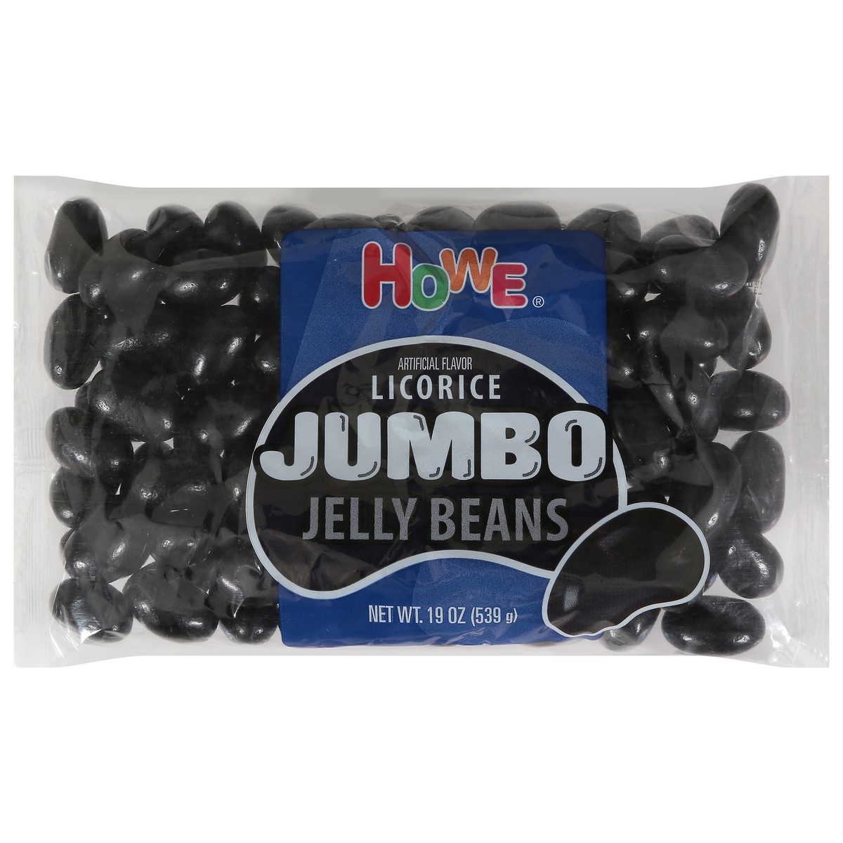 slide 1 of 9, Howe Jumbo Licorice Jelly Beans 19 oz, 19 oz