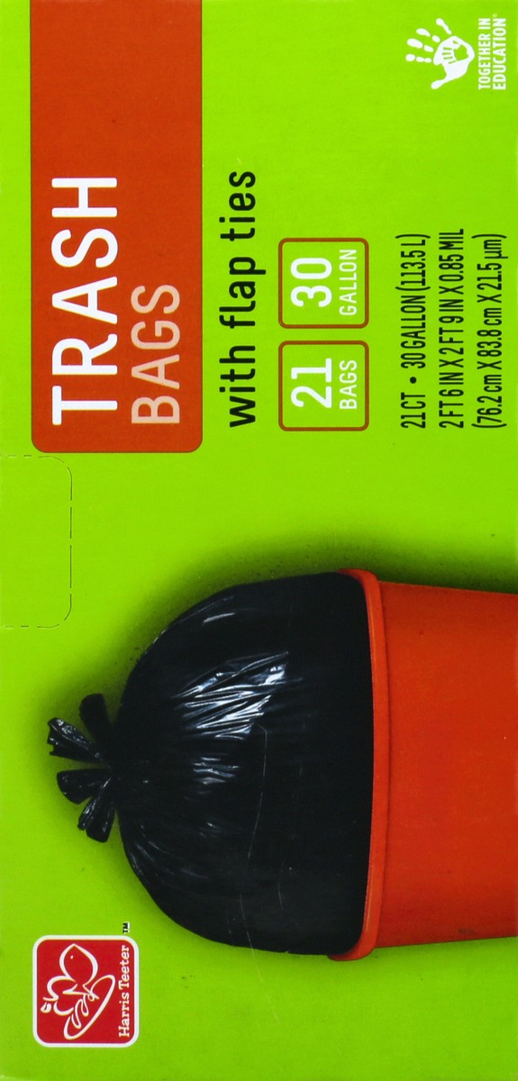 slide 4 of 5, Harris Teeter Flptop Trash Bags, 21 ct