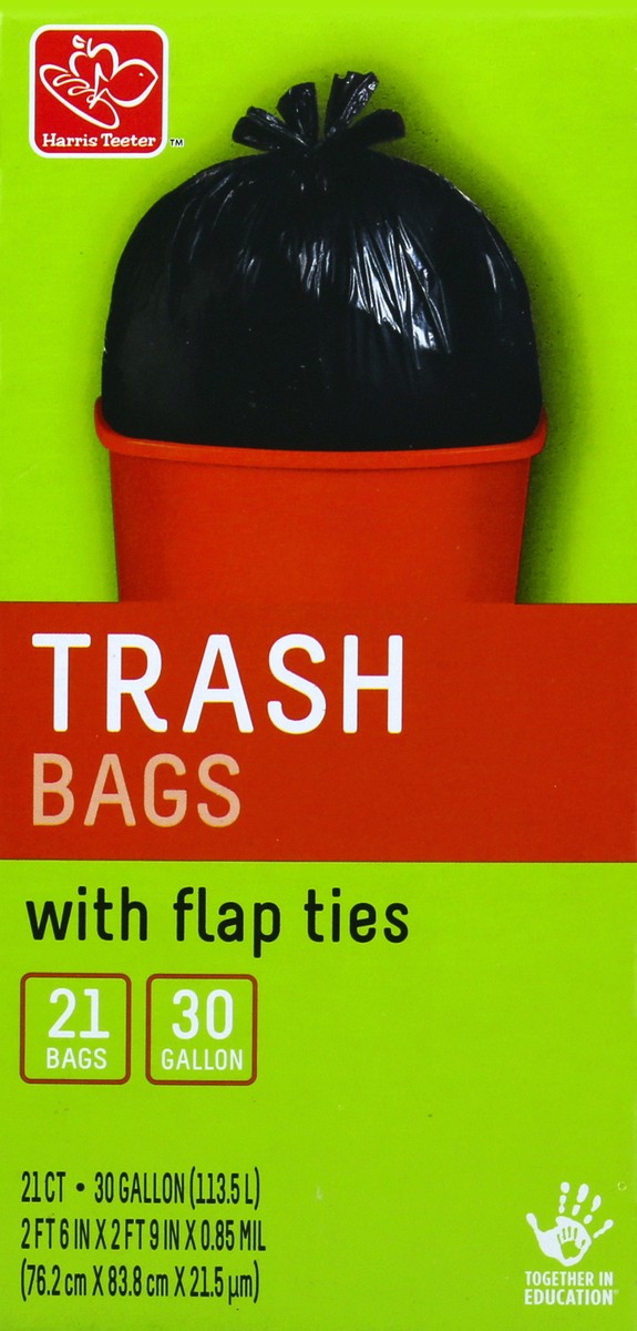slide 1 of 5, Harris Teeter Flptop Trash Bags, 21 ct
