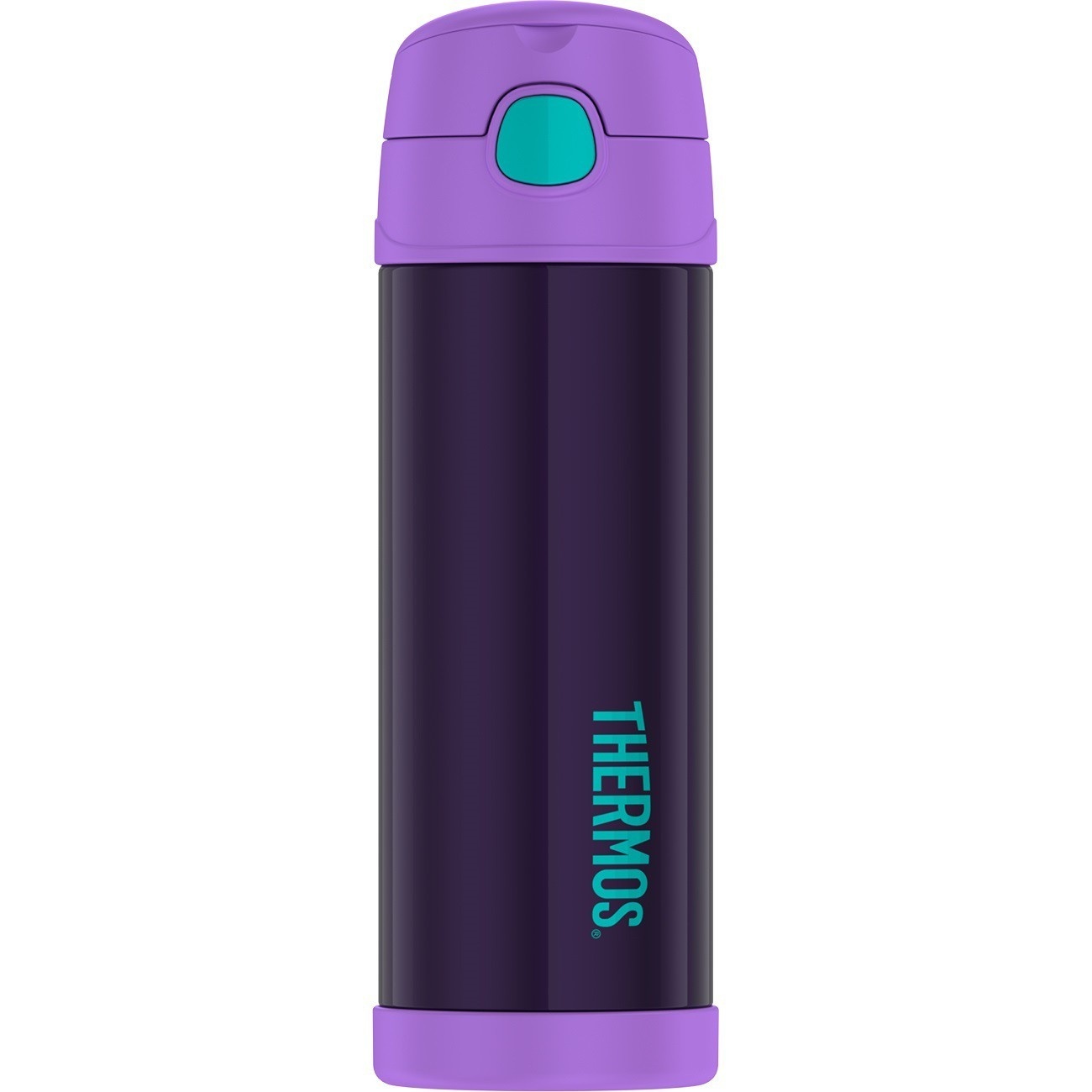 slide 1 of 2, Thermos Funtainer Bottle with Spout Purple, 16 oz