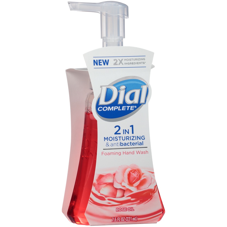 slide 2 of 7, Dial Complete 2 In 1 Moisturizing & Antibacterial Rose Oil Foaming Hand Wash, 7.5 oz