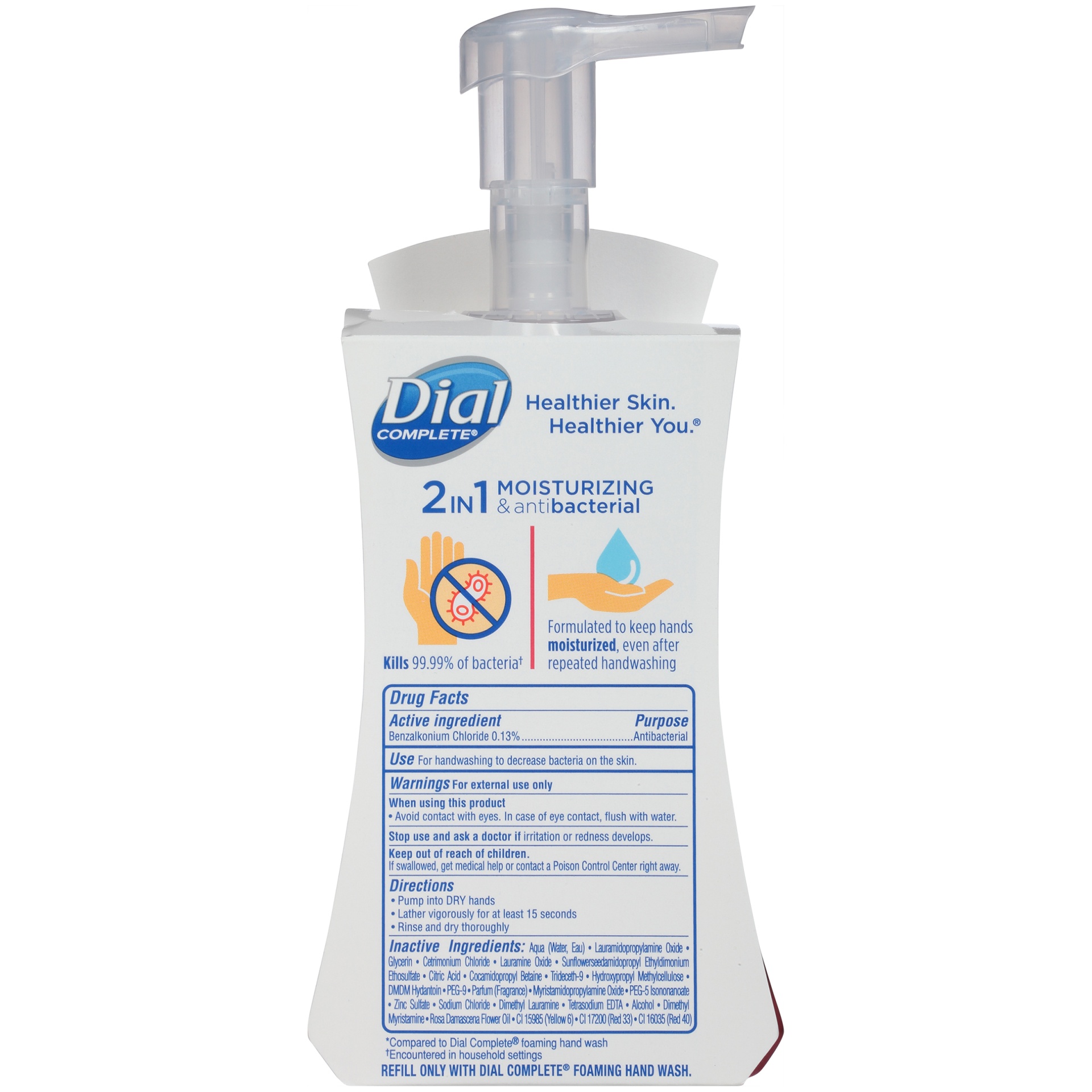 slide 6 of 7, Dial Complete 2 In 1 Moisturizing & Antibacterial Rose Oil Foaming Hand Wash, 7.5 oz