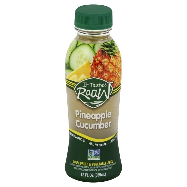 slide 1 of 1, It Tastes Raaw It Taste Raaw Pineapple Cucumber Juice - 12 fl oz, 12 fl oz