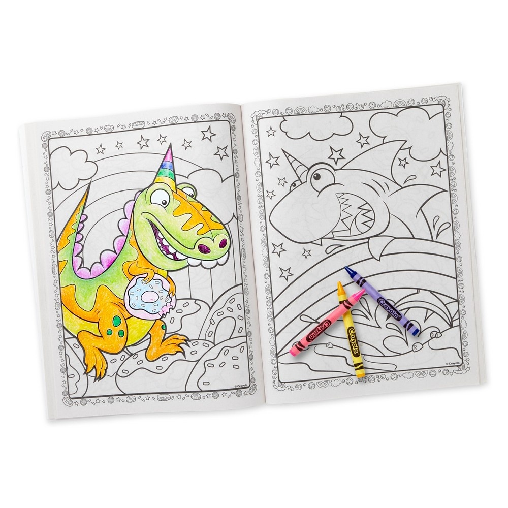 slide 11 of 12, Crayola Uni-Creatures Coloring Book, 64 Coloring Pages, Featuring Unicorns and Other One-Horned Beasts, 1 ct