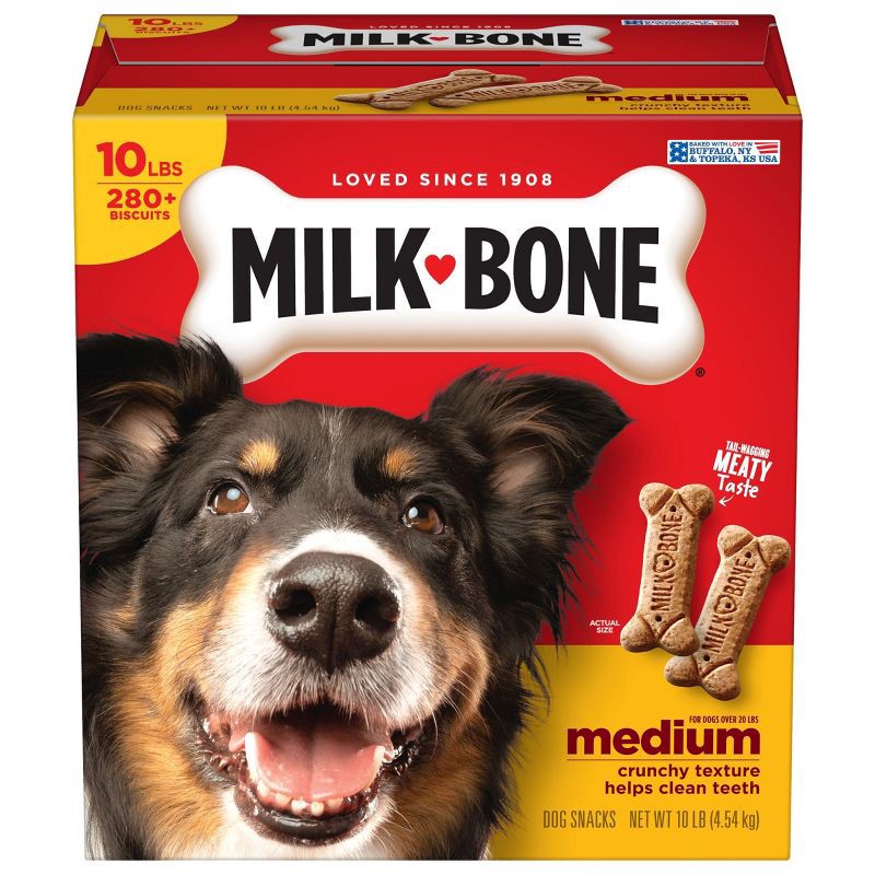 slide 1 of 4, Milk-Bone Biscuits Flavored Medium Dog Treats - 10lbs, 10 lb