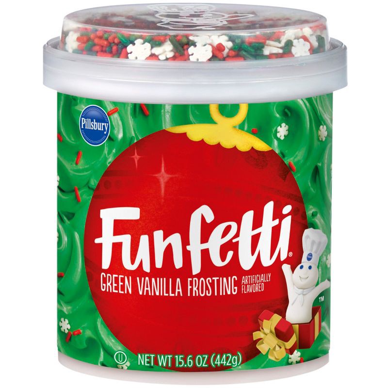 slide 5 of 7, Pillsbury Funfetti Holiday Vanilla Frosting - 15.6oz, 15.6 oz