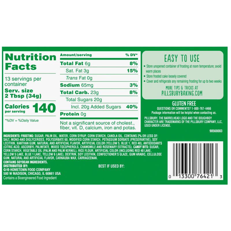 slide 6 of 9, Pillsbury Funfetti Holiday Vanilla Frosting - 15.6oz, 15.6 oz