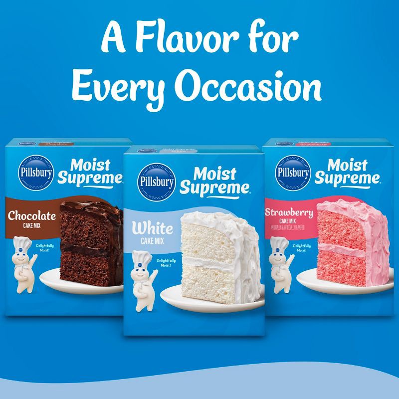 slide 8 of 10, Pillsbury Moist Supreme White Cake Mix - 15.25oz, 15.25 oz