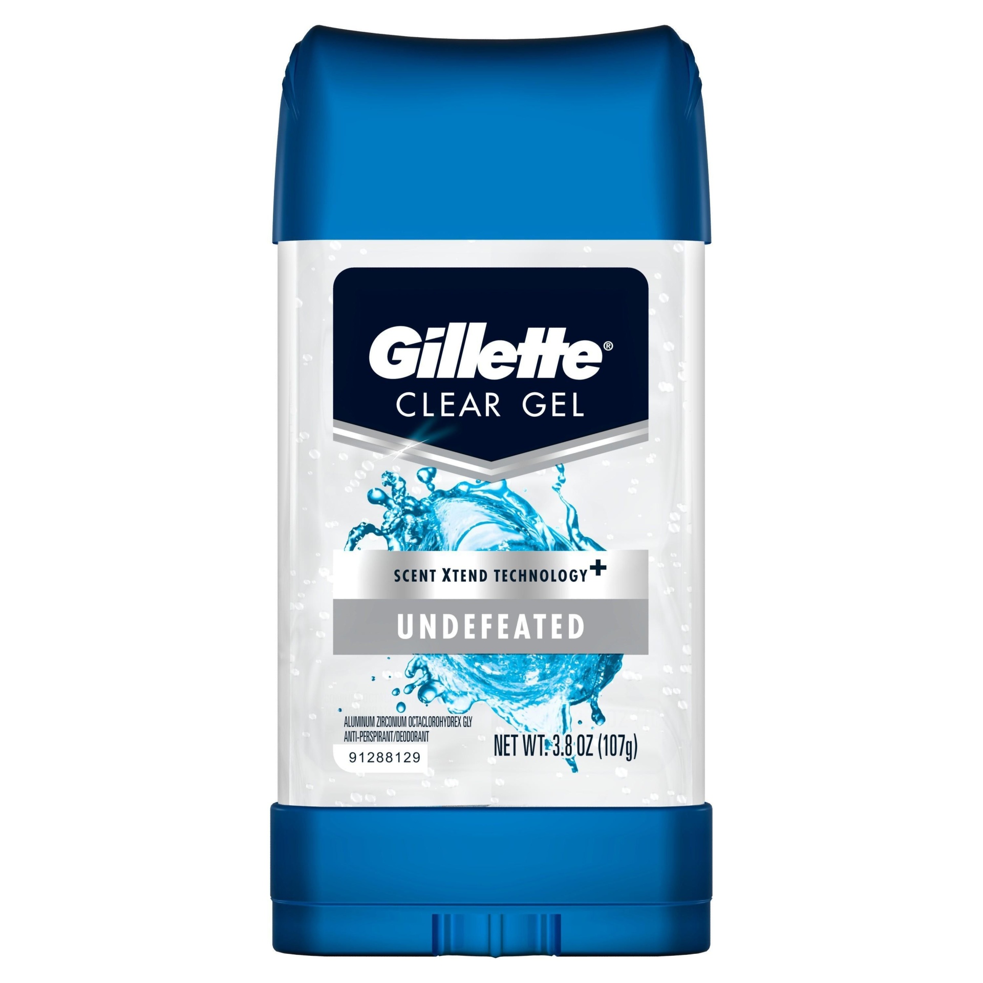 slide 1 of 5, Gillette Undefeated Clear Gel Antiperspirant and Deodorant, 3.8 oz