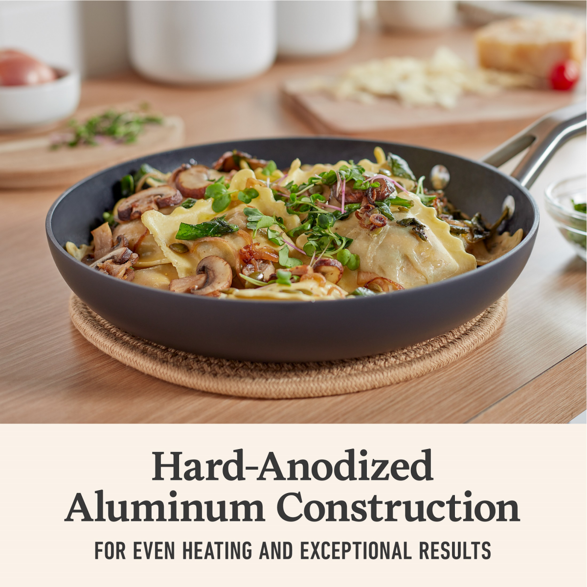 slide 3 of 6, Calphalon 10" Hard Anodized Nonstick Fry Pan with Lid, 1 ct