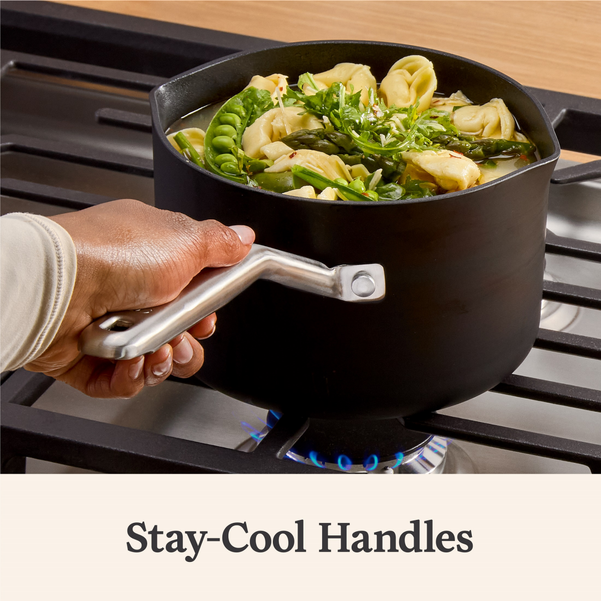 slide 4 of 5, Calphalon 2.5qt Hard Anodized Nonstick Sauce Pan with Lid, 2.5 qt