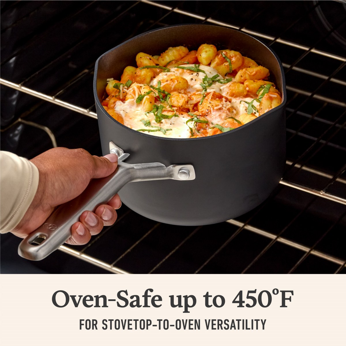 slide 5 of 5, Calphalon 2.5qt Hard Anodized Nonstick Sauce Pan with Lid, 2.5 qt