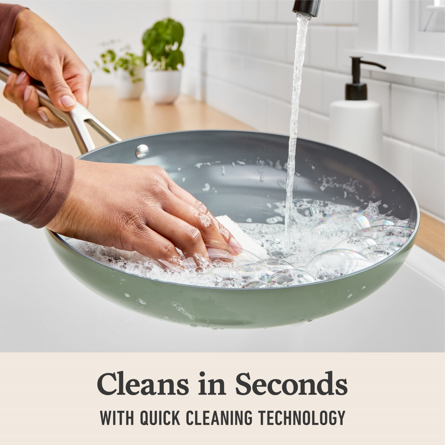 slide 2 of 6, Calphalon Ceramic 12in Fry w/lid, 12 in