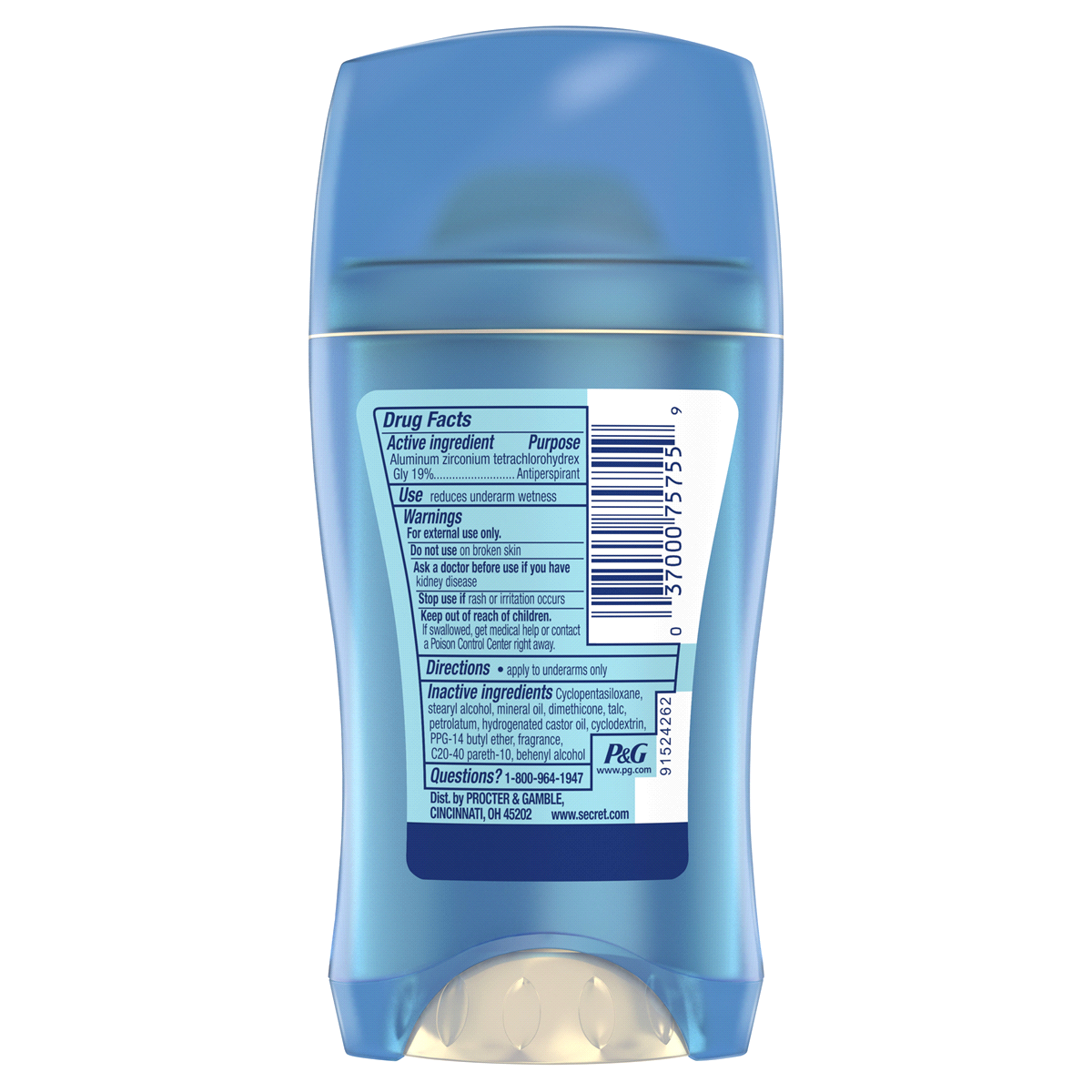 slide 3 of 4, Secret Active Fresh Invisible Solid Antiperspirant and Deodorant, 2.6 oz