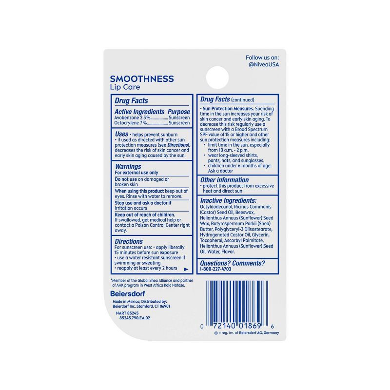 slide 2 of 13, NIVEA Smoothness Lip Balm Dual Pack, 1 ct