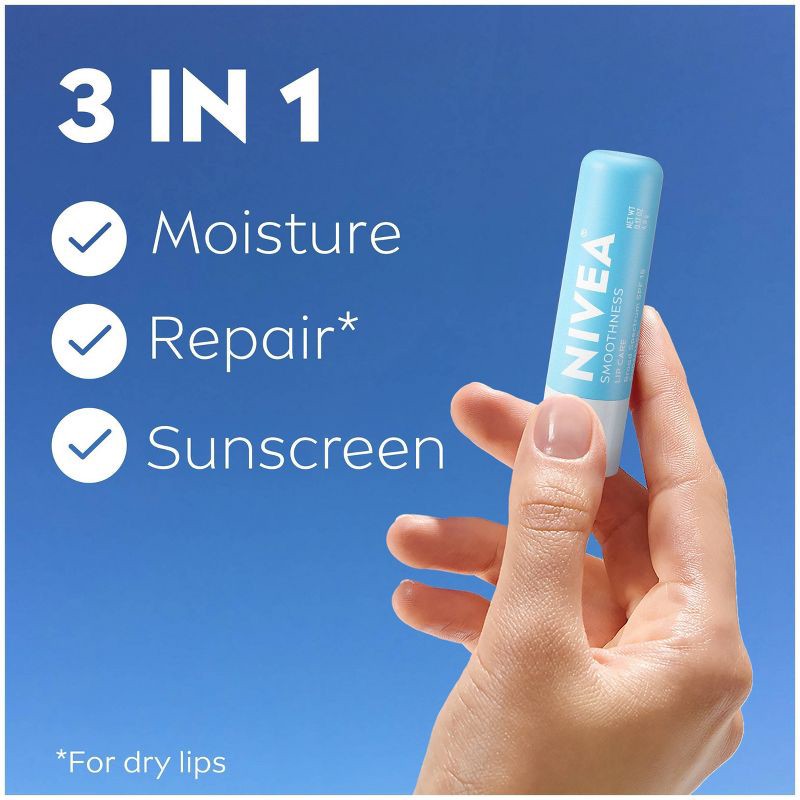 slide 3 of 13, NIVEA Smoothness Lip Balm Dual Pack, 1 ct