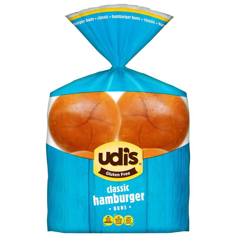 slide 1 of 7, Udi's Gluten Free Frozen Hamburger Buns - 10.4oz/4ct, 4 ct; 10.4 oz