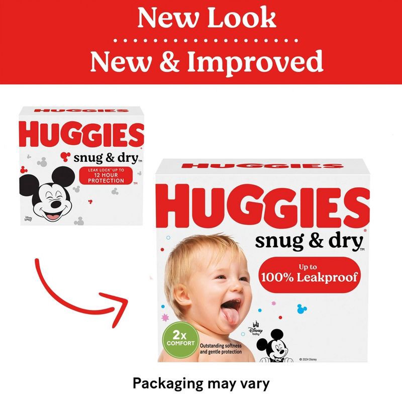 slide 5 of 12, Huggies Snug & Dry Baby Disposable Diapers Super Pack - Size 1 - 108ct, 108 ct