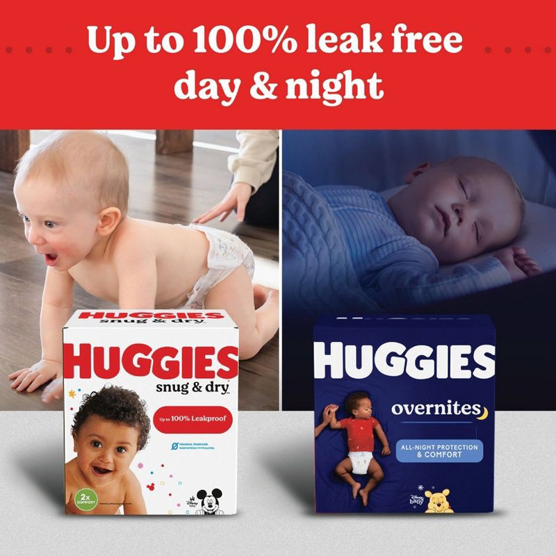 slide 4 of 12, Huggies Snug & Dry Baby Disposable Diapers Super Pack - Size 1 - 108ct, 108 ct