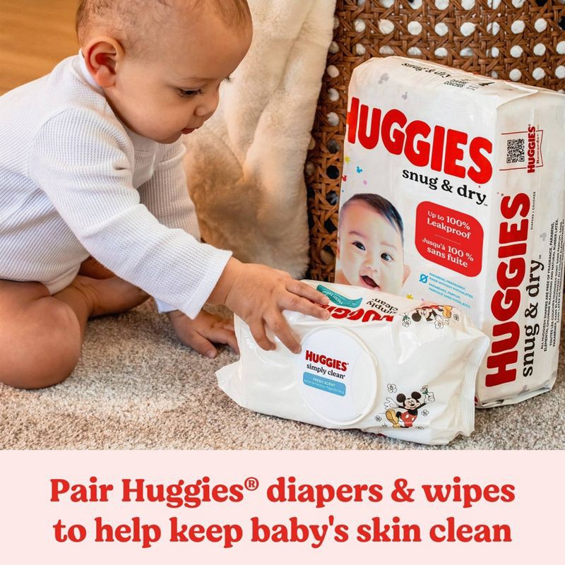 slide 3 of 12, Huggies Snug & Dry Baby Disposable Diapers Super Pack - Size 1 - 108ct, 108 ct