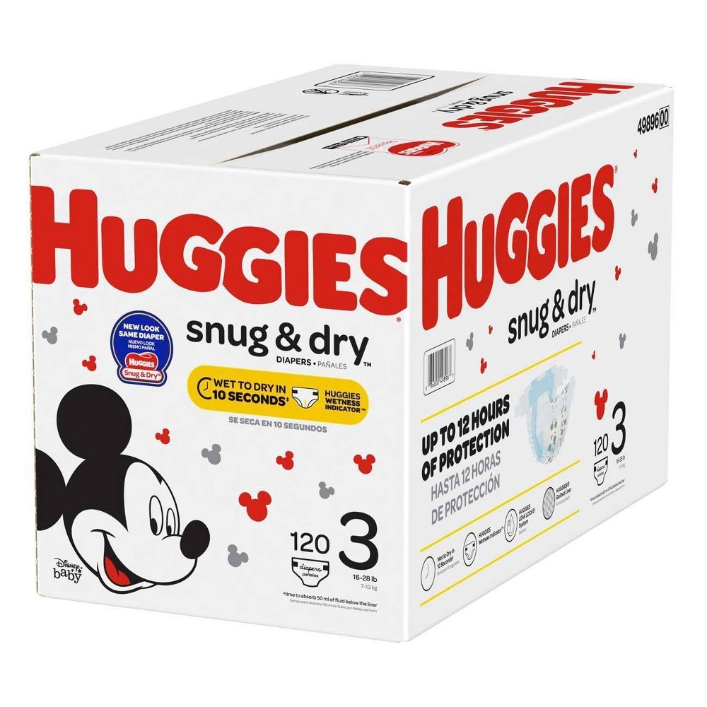 slide 4 of 5, Huggies Snug & Dry Diapers Super Pack - Size 3, 100 ct
