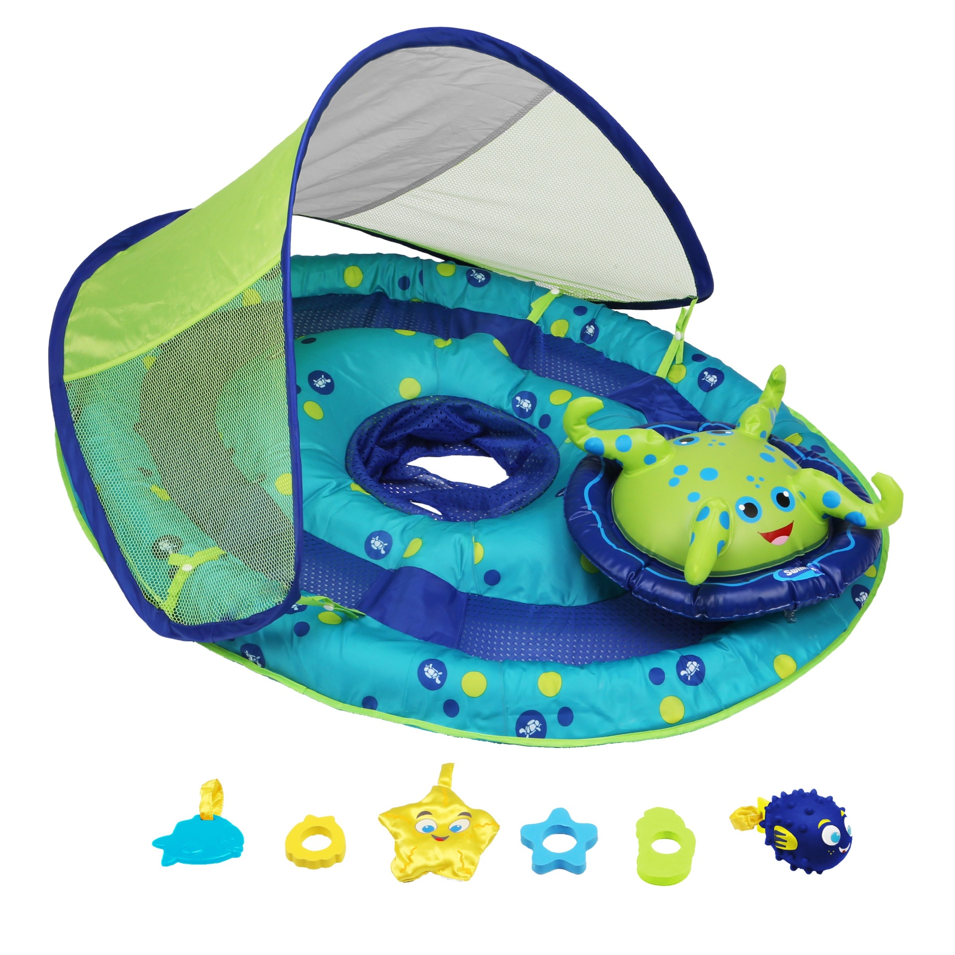 slide 1 of 9, Swimways Baby Spring Float Activity Center - Octopus, 1 ct