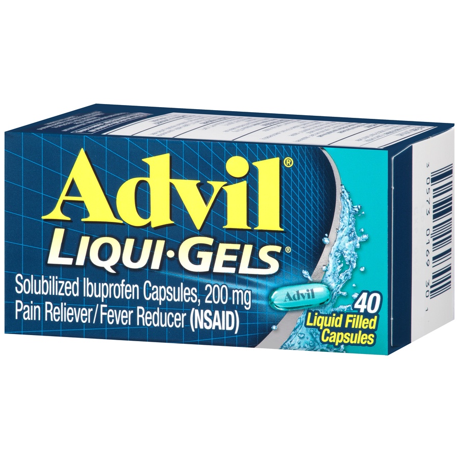 slide 4 of 7, Advil Liqui-Gels Pain Reliever/Fever Reducer Liquid Filled Capsules - Ibuprofen (NSAID) - 40ct, 40 ct