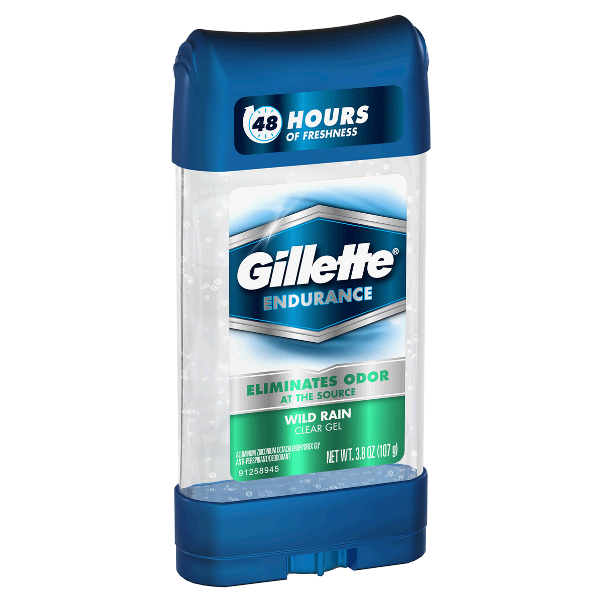 slide 2 of 7, Gillette Wild Rain Clear Gel Antiperspirant and Deodorant, 3.8 oz