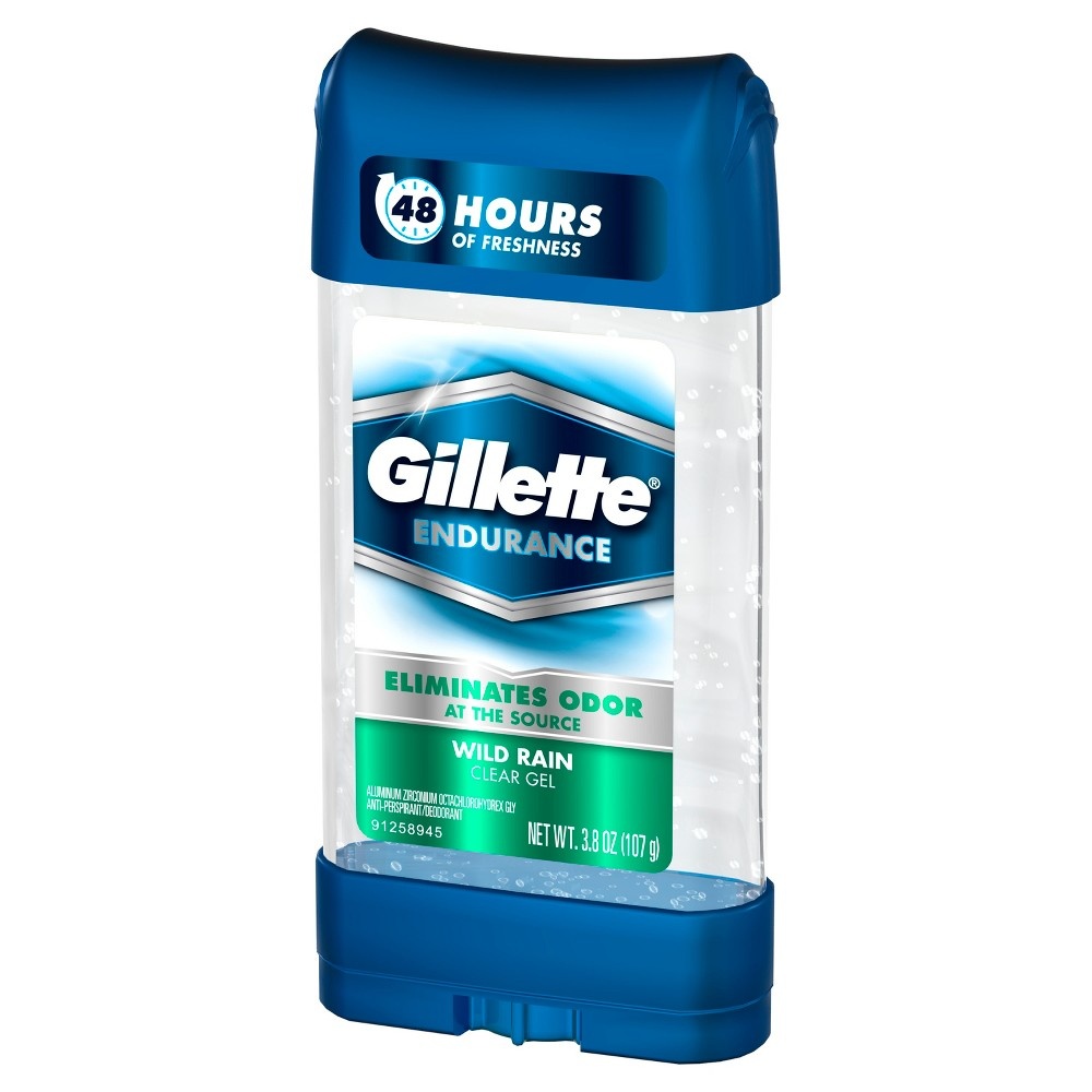 slide 5 of 7, Gillette Wild Rain Clear Gel Antiperspirant and Deodorant, 3.8 oz