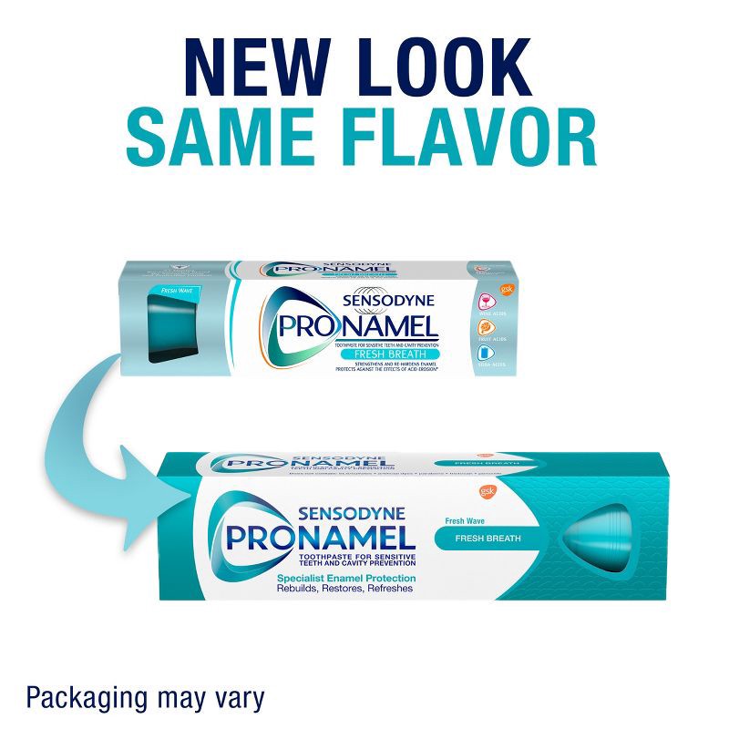 slide 9 of 11, Sensodyne Pronamel Fresh Breath Toothpaste - Fresh Wave - 2pk/4oz, 2 ct; 4 oz