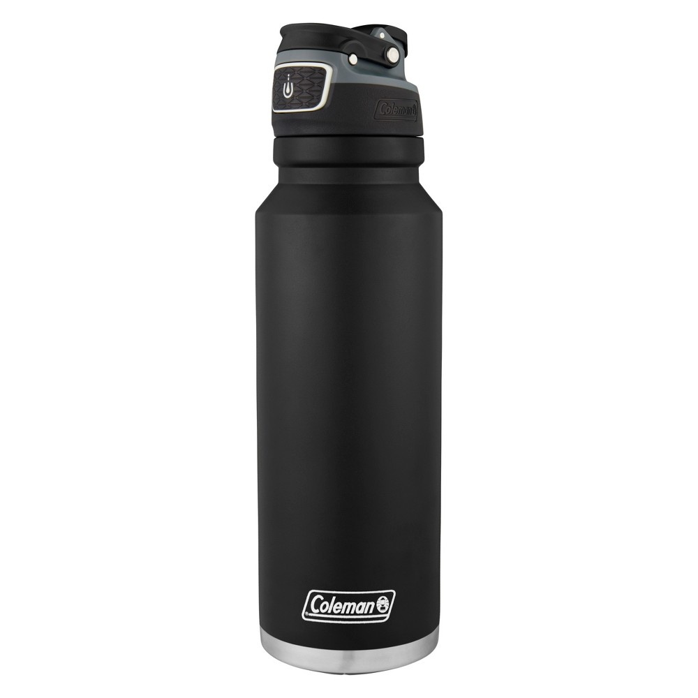Coleman FreeFlow AutoSeal Stainless Steel Water Bottle - Black 40 oz ...