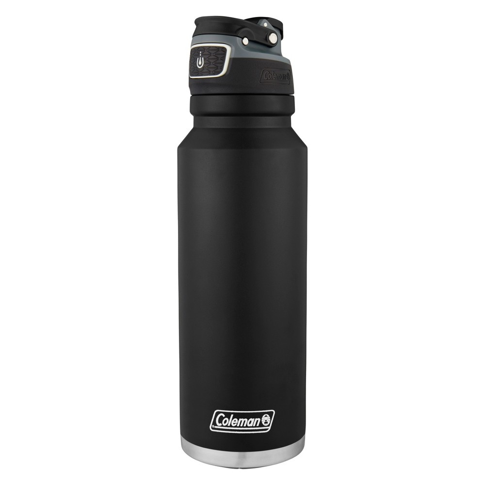 slide 2 of 5, Coleman FreeFlow AutoSeal Stainless Steel Water Bottle - Black, 40 oz