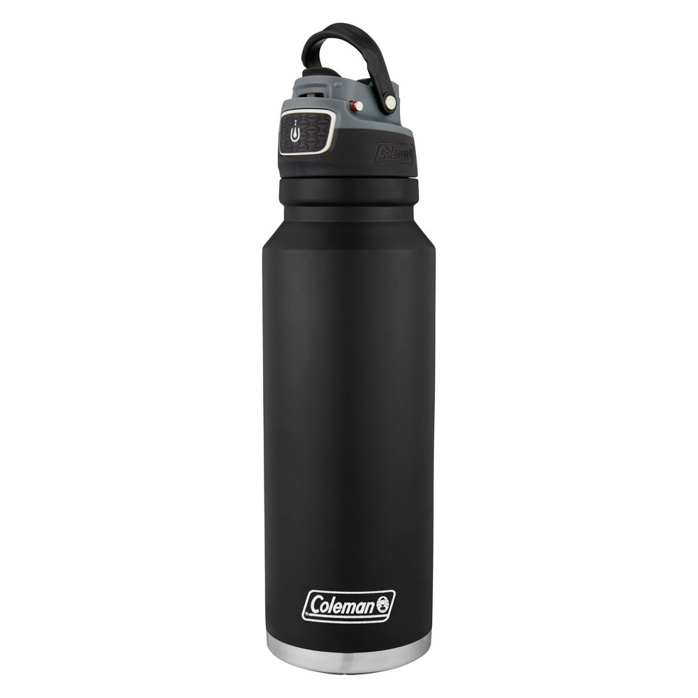 slide 3 of 5, Coleman FreeFlow AutoSeal Stainless Steel Water Bottle - Black, 40 oz