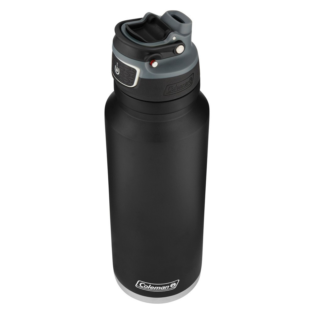 slide 4 of 5, Coleman FreeFlow AutoSeal Stainless Steel Water Bottle - Black, 40 oz