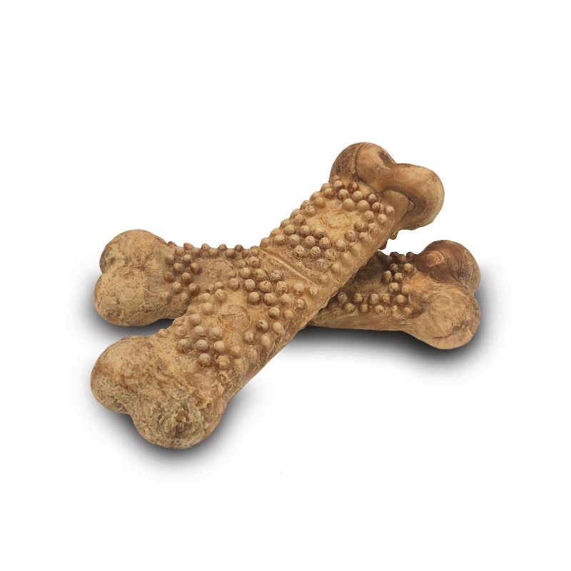 slide 3 of 5, Nylabone Natural Medium Nubz Chicken Flavored Chewy Dental Treats Dog Treats - 12ct, 12 ct