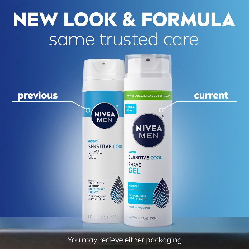 slide 3 of 13, NIVEA Men Cooling Shave Gel for Sensitive Skin - 7oz, 7 oz