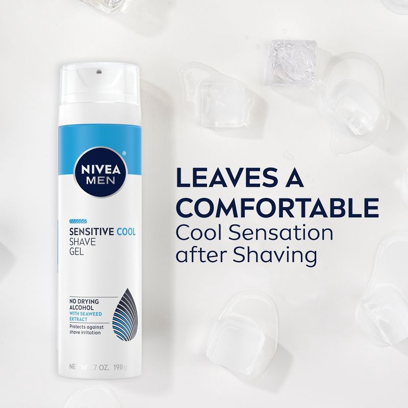 slide 7 of 13, NIVEA Men Cooling Shave Gel for Sensitive Skin - 7oz, 7 oz