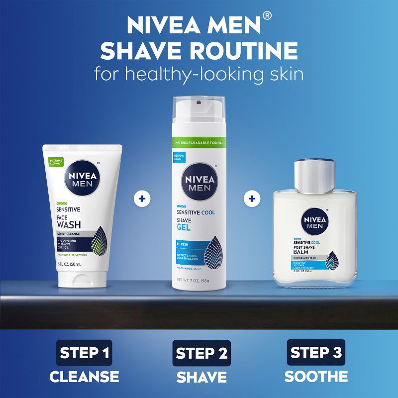 slide 10 of 13, NIVEA Men Cooling Shave Gel for Sensitive Skin - 7oz, 7 oz