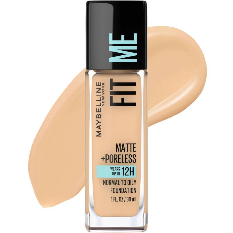 slide 1 of 7, Maybelline Fit Me Matte + Poreless Oil Free Liquid Foundation - 1 fl oz - 128 Warm Nude - 1 fl oz, 1 fl oz, 1 fl oz