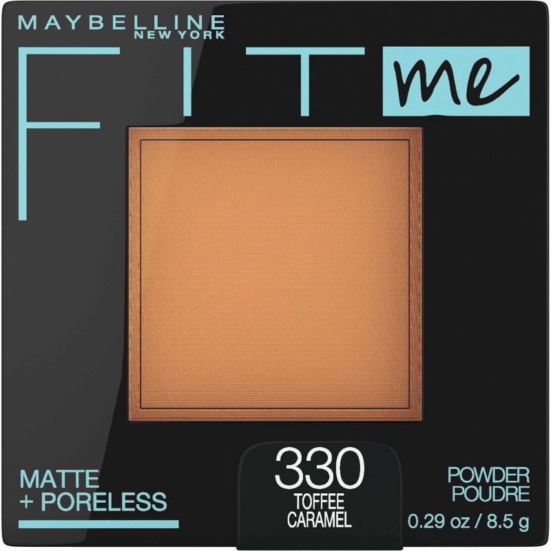 slide 1 of 7, MaybellineFit Me Matte + Poreless Pressed Powder - 330 Toffee - 0.29oz: Oil & Shine Control, Non-comedogenic, Paraben-Free, 0.29 oz