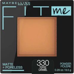 Maybelline Fit Me Matte + Poreless Pressed Powder - 330 Toffee - 0.29oz: Shine Control, Paraben-Free, For Oily Skin