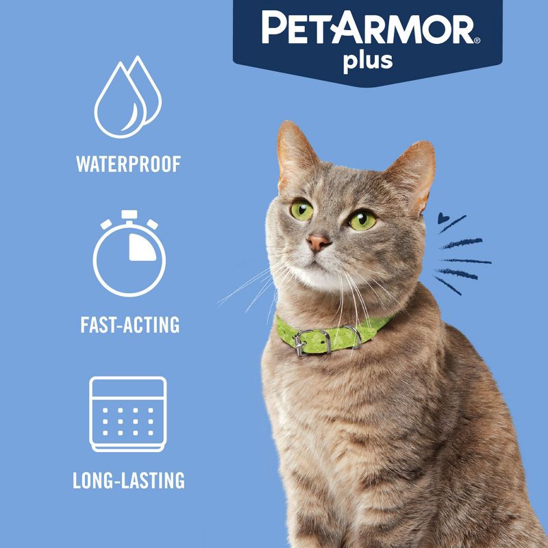 slide 8 of 11, PetArmor Plus Flea and Tick Topical Treatment for Cats - Over 1.5lbs - 3 Month Supply - 0.051 fl oz, 1.5 lb, 0.051 fl oz