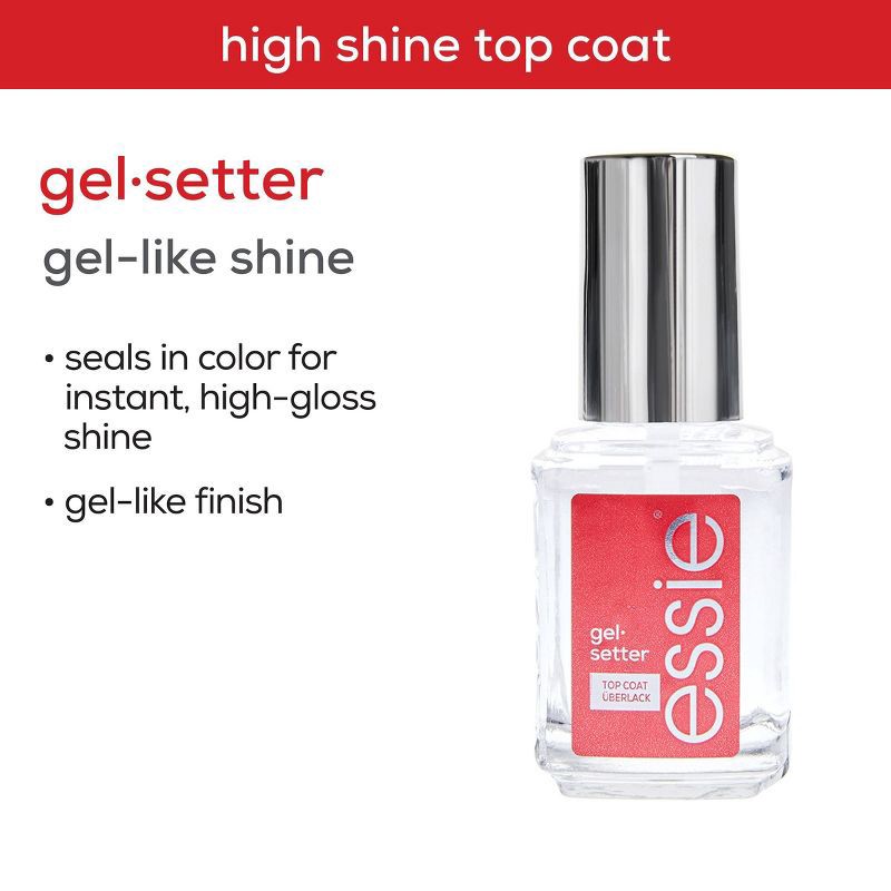 slide 3 of 6, essie Gel Setter Top Coat - gel-like finish - 0.46 fl oz, 0.46 fl oz